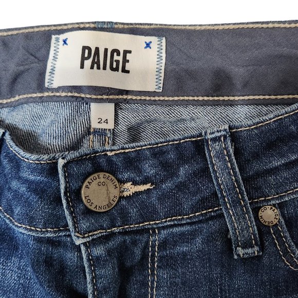 Paige Jimmy Jimmy Skinny Distressed Premium Denim Size 24 - Picture 5 of 9